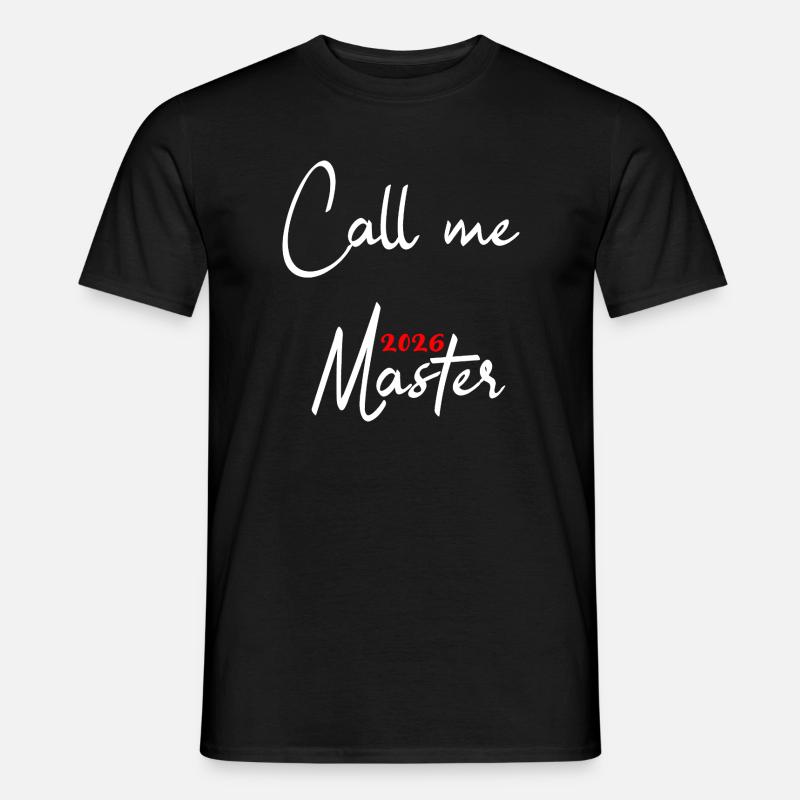 Master Abschluss Promotion Sponsion 2026 - Männer T-Shirt - Schwarz