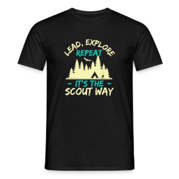Girl Scout Leader Lead Explore Repeat Scout - Männer T-Shirt - Schwarz - Vorne - AI Model Male 178 light (178cm)