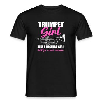 Trumpet Girl Trumpet Trumpet Player - Men's T-Shirt - black - Front - AI Model Male 178 light (178cm)