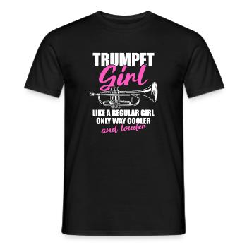 Trumpet Girl Trumpet Trumpet Player - Men's T-Shirt - black - Front - AI Model Male 178 light (178cm)