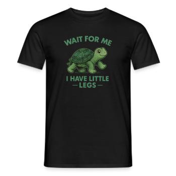 Idée de cadeau drôle sur le mème humoristique de la Tortue - T-shirt homme - noir - Devant - AI Model Male 178 light (178cm)