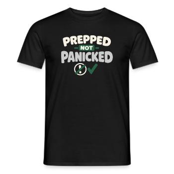 Le calme l’emporte sur la panique, le mode de vie, - T-shirt homme - noir - Devant - AI Model Male 178 light (178cm)