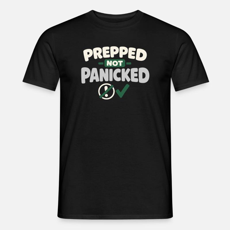 Ruhe Schlägt Panikbereitschaft, Lebensstil, - Männer T-Shirt - Schwarz