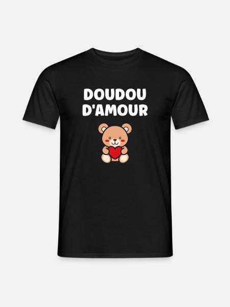 Doudou d'Amour Teddy Coeur Rouge - T-shirt homme - noir
