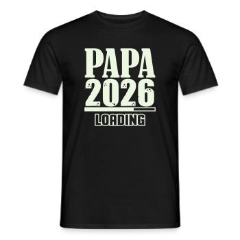 Papa 2026 Chargement - T-shirt homme - noir - Devant - AI Model Male 178 light (178cm)