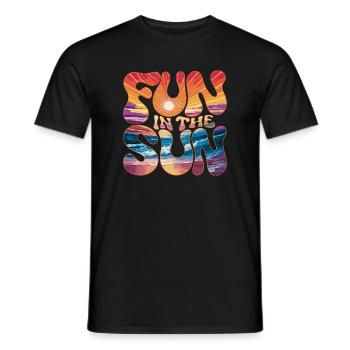  Fun In The Sun Retro Sommer Strand Urlaub Sonne - Männer T-Shirt - Schwarz - Vorne - AI Model Male 178 light (178cm)