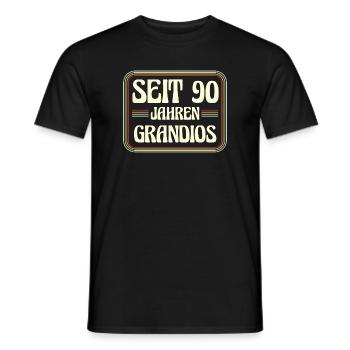 90 Jahre alt Geburtstag 90. Geburtstag - Männer T-Shirt - Schwarz - Vorne - AI Model Male 178 light (178cm)