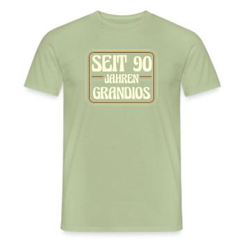 90 Years Old Birthday 90th Birthday - Men's T-Shirt - sage - Front - AI Model Male 178 light (178cm)