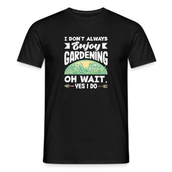Gardening Enjoy Plant Lovers Gardeners - Men's T-Shirt - black - Front - AI Model Male 178 light (178cm)
