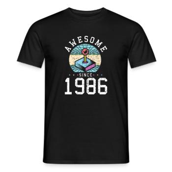 Madness Since 1986 Arcade Joystick - Men's T-Shirt - black - Front - AI Model Male 178 light (178cm)
