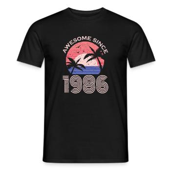 Aloha Sunset 1996 Retro - Männer T-Shirt - Schwarz - Vorne - AI Model Male 178 light (178cm)