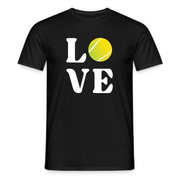Tennis-Liebhaber - Männer T-Shirt - Schwarz - Vorne - AI Model Male 178 light (178cm)