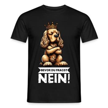 Before you ask: Cocker Spaniel Cocker Dog - Men's T-Shirt - black - Front - AI Model Male 178 light (178cm)