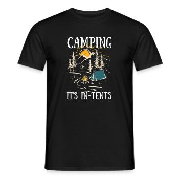 Camping Es ist in Zelten - Männer T-Shirt - Schwarz - Vorne - AI Model Male 178 light (178cm)