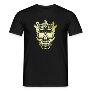 Skull King Crown - Men's T-Shirt - black - Front - AI Model Male 178 light (178cm)