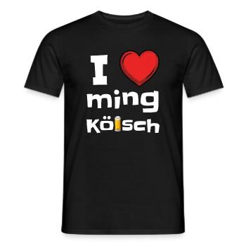 I lev ming Kölsch Carnival I love Kölsch - Men's T-Shirt - black - Front - AI Model Male 178 light (178cm)