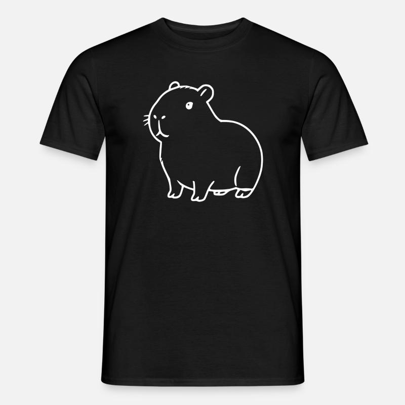 Capybara capybara blanc - T-shirt homme - noir