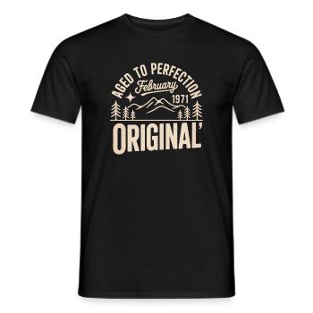 février 1971 – Légende des sommets et montagnes - T-shirt homme - noir - Devant - AI Model Male 178 light (178cm)
