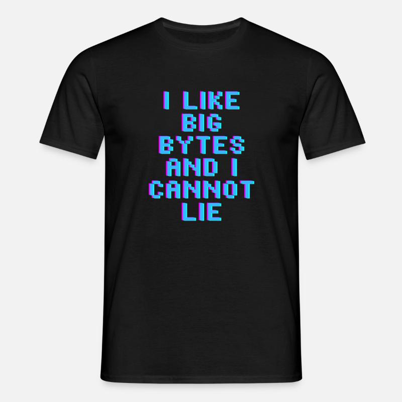 Ich mag große Bytes - Männer T-Shirt - Schwarz