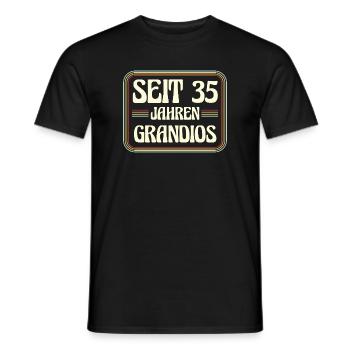 35 Jahre alt Geburtstag 35. Geburtstag - Männer T-Shirt - Schwarz - Vorne - AI Model Male 178 light (178cm)