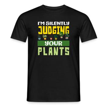 Pflanzenliebhaber, Der Stillschweigend Über Seine - Männer T-Shirt - Schwarz - Vorne - AI Model Male 178 light (178cm)