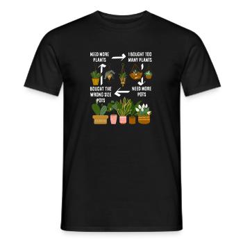 Plant Lover Garden Gardener - Men's T-Shirt - black - Front - AI Model Male 178 light (178cm)
