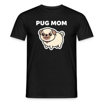 Süßes Mops-Mama-Hundeliebhaber-Design - Männer T-Shirt - Schwarz - Vorne - AI Model Male 178 light (178cm)