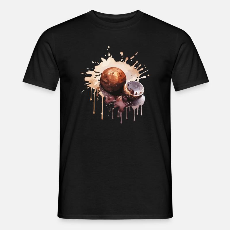 Schokolade Pralinen Süßigkeiten - Männer T-Shirt - Schwarz