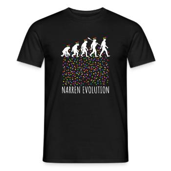 Évolution des fous | Homo Carnival | Carnaval - T-shirt homme - noir - Devant - AI Model Male 178 light (178cm)