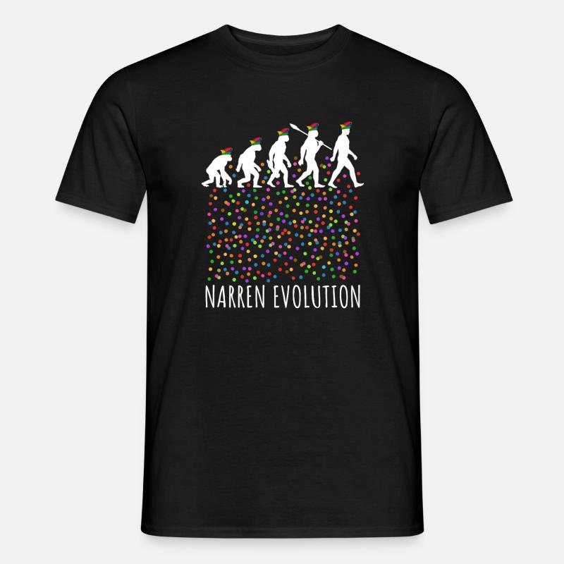 Narren Evolution | Homo Karnevalis | Fastnacht - Männer T-Shirt - Schwarz