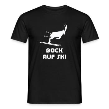 Ski de luxe : motif des sports d’hiver - T-shirt homme - noir - Devant - AI Model Male 178 light (178cm)