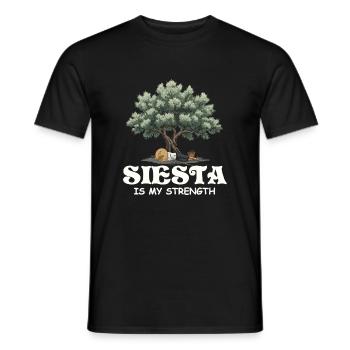 Sieste - T-shirt homme - noir - Devant - AI Model Male 178 light (178cm)