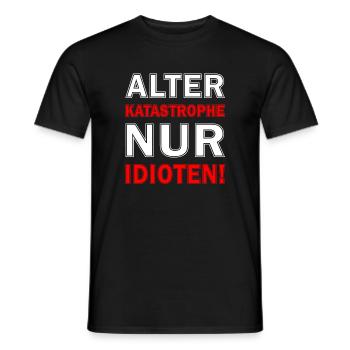 Just Idiot Design - Men's T-Shirt - black - Front - AI Model Male 178 light (178cm)