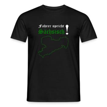 Sachse Sächsischer Dialekt Sachsen - Männer T-Shirt - Schwarz - Vorne - AI Model Male 178 light (178cm)