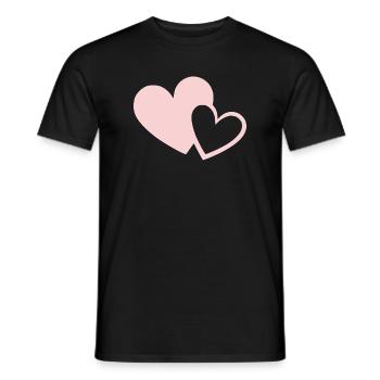 Valentinstag Pink Heart, Valentinstag - Männer T-Shirt - Schwarz - Vorne - AI Model Male 178 light (178cm)