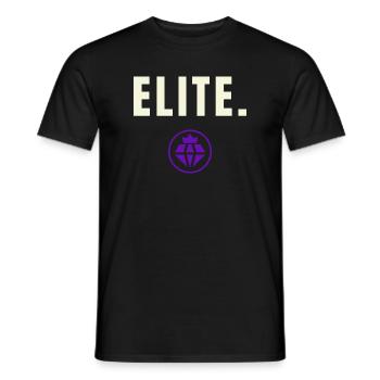 Elite. Success Edition - Royal Purple Crown - Männer T-Shirt - Schwarz - Vorne - AI Model Male 178 light (178cm)