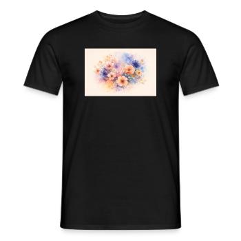 Aquarell-Design - Männer T-Shirt - Schwarz - Vorne - AI Model Male 178 light (178cm)