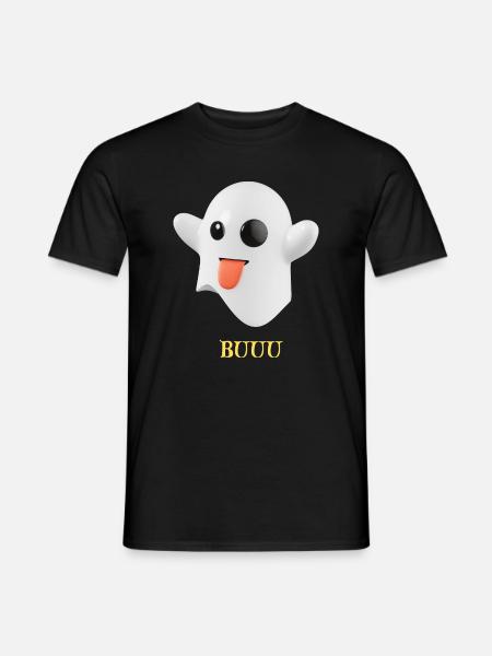 Fluffy Ghost with Tongue - Men's T-Shirt - black