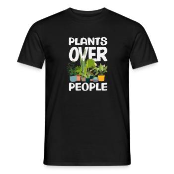 Amoureux des plantes avant les gens Plante succulente - T-shirt homme - noir - Devant - AI Model Male 178 light (178cm)