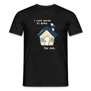 J’adore être à la maison – Drôle de proverbe antisocial - T-shirt homme - noir - Devant - AI Model Male 178 light (178cm)