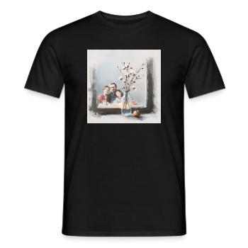 Family breakfast - Men's T-Shirt - black - Front - AI Model Male 178 light (178cm)