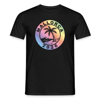 Mallorca 2026 Colorful - Men's T-Shirt - black - Front - AI Model Male 178 light (178cm)