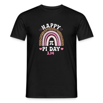 Joyeuse Journée Pi 3.14 Célébration Math Blague Nerd - T-shirt homme - noir - Devant - AI Model Male 178 light (178cm)