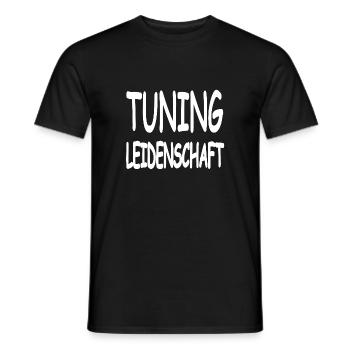 tuning - Men's T-Shirt - black - Front - AI Model Male 178 light (178cm)