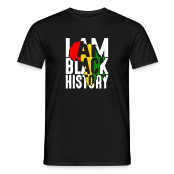 I Am Black History Africa Pan African Design - Men's T-Shirt - black - Front - AI Model Male 178 light (178cm)