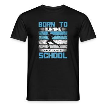 Cadeau de coureur de marathon Born To Running - T-shirt homme - noir - Devant - AI Model Male 178 light (178cm)