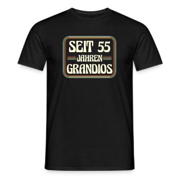 55 Jahre alt Geburtstag 55. Geburtstag - Männer T-Shirt - Schwarz - Vorne - AI Model Male 178 light (178cm)