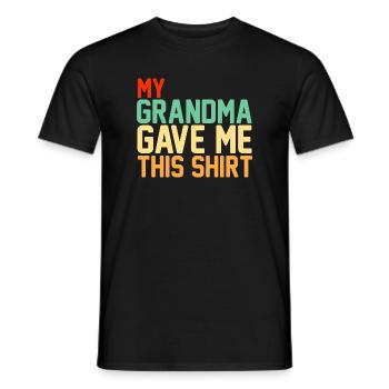 Meine Oma hat mir diesen lustigen Retro-Slogan gegeben - Männer T-Shirt - Schwarz - Vorne - AI Model Male 178 light (178cm)