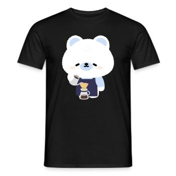 Barista Polar Bear Douillet - T-shirt homme - noir - Devant - AI Model Male 178 light (178cm)