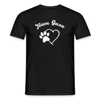 Team Gassi Herzpfote Logo - Männer T-Shirt - Schwarz - Vorne - AI Model Male 178 light (178cm)
